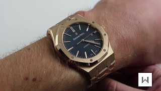 Audemars Piguet Royal Oak 15400OR Luxury Watch Review [upl. by Annaili]