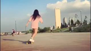 Longboard Dancing girl  Mae ran Kim Dancing yui Longboards [upl. by Anaerdna]