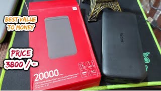 Redmi Power Bank 20000mah 18w Fast Charging Unboxing amp Review [upl. by Ailahtan]