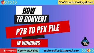 how to convert p7b to pfx file in windows [upl. by Irroc27]