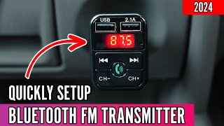 How to Connect FM Transmitter in Car 2024  Quick FM Transmitter Bluetooth Setup [upl. by Fedak]