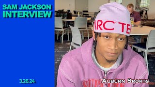 PLAYER INTERVIEW WR Sam Jackson V 32624 [upl. by Ashford114]