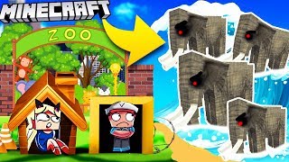 🌊 ZOO VS TSUNAMI SŁONI  MINECRAFT TSUNAMI CHALLENGE  Vito vs Bella [upl. by Eduam]