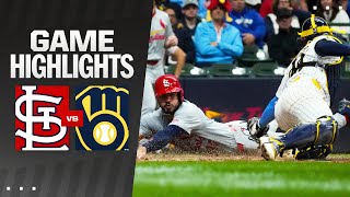 Cardinals vs Brewers Game Highlights 51124  MLB Highlights [upl. by Urbai]