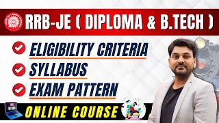 RRB JE Exam Pattern Syllabus Selection Procedure I Railway JE I Onlne Course [upl. by Aloisius]