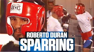 Roberto Duran Sparring Ahead Of Leonard Vs Duran III [upl. by Isac819]