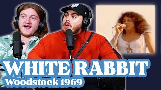 White Rabbit LIVE Woodstock 1969  Andy amp Alex FIRST TIME REACTION [upl. by Dehlia]