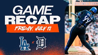 Tigers vs Dodgers Highlights  71224 [upl. by Oconnor]