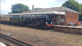 35028 Clan Line whistling through Folkestone West [upl. by Lechar]