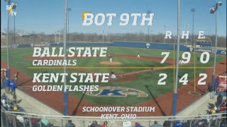 Kent State Baseball vs Ball State 32518 [upl. by Maidie]