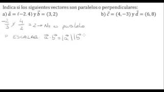 ¿Vectores paralelos o perpendiculares [upl. by Buyse]