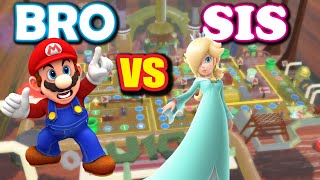 Mario Party Superstars Custom Boards Brother vs Sister Luigis Engine Room [upl. by Eaj]