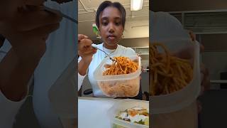 LUNCH AT WORK spaghetti amp salad 🍝🥗 eat mukbang lunch work [upl. by Mcnully]