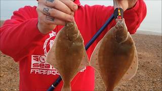 Fishing for plaice from the shore in Hastings Kent [upl. by Brittani]