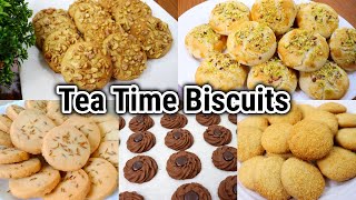 5 Tea Time Biscuits Recipe  Bakery Biscuits Recipe  Zeera Chocolate Coffee Coconut Biscuits [upl. by Calesta]