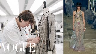 How a Dior Dress Is Made From Sketches to the Runway  Sketch to Dress  Vogue [upl. by Ziegler]