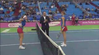 Fed Cup Highlights Russia 23 Czech Republic [upl. by Nevetse]