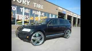 ABT TOUAREG ON 26quot DUB DELUSION FLOATERS  DONE BY FACTORY TIRE amp RUBBER 4167441414 [upl. by Anoj872]