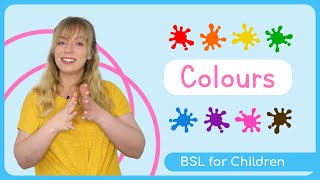 Sign Language for Children  Colours  BSL for Kids [upl. by Baelbeer]