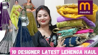 LATEST DESIGNER Lehenga from MEESHO Honest Review tryon meesho meeshohaul style stylewithrashmi [upl. by Ahsurej]