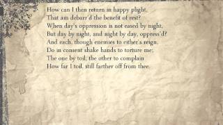 Sonnet 28 How can I then return in happy plight [upl. by Telfore]