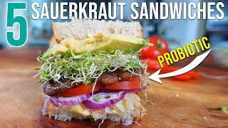 5  Probiotic SAUERKRAUT SANDWICH RECIPES  Insanely Delicious [upl. by Adneral]