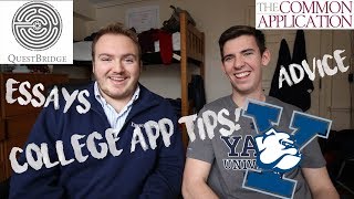 LAST MINUTE TIPS FOR YOUR COLLEGE APPLICATION  YALE STUDENT INTERVIEW [upl. by Akiam]