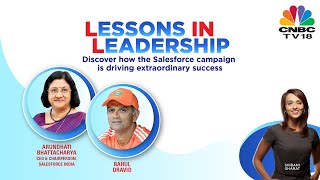 Lessons In Leadership With Rahul Dravid amp Arundhati Bhattacharya  N18V  CNBC TV18 [upl. by Akenot]