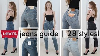 The ultimate tryon guide to womens Levis jeans  EVERY STYLE  2018 [upl. by Diet]