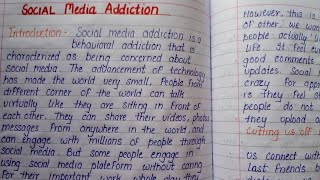 Essay on Social Media Addiction in English for students Social Media Addiction Essay Essay [upl. by Goldston582]