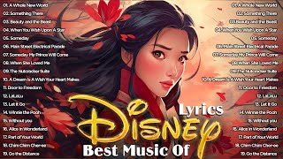 Greatest Disney Songs With Lyrics 👒 Disney Princess Songs 👒 The Most Romantic Disney Songs Playlist [upl. by Glenden]