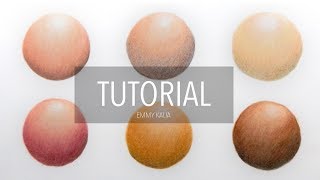 How to color blend different skin tones with colored pencils  blending techniques [upl. by Cutlerr]