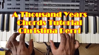 How To Play A Thousand Years  Easy Piano Chords Tutorial  Christina Perri [upl. by Musette879]