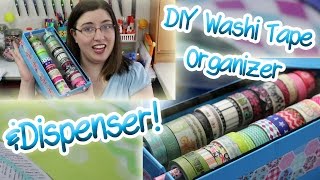 DIY Washi Tape Dispenser and Organizer Two Methods [upl. by Rysler]