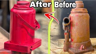 Restoration Of 50 Ton Old Rusty Hydraulic Jack  How To Repair Hydraulic Jack [upl. by Ahsienroc229]