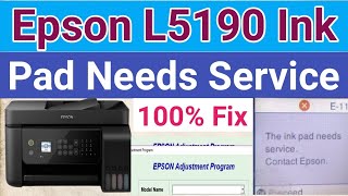 epson l5190 ink pad needs service  epson l5190 resetter free download  epson l5190 error e11 [upl. by Marleen74]