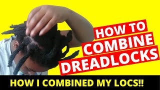 HOW TO COMBINE LOCS  HOW TO COMBINE DREADLOCKS WITH THREAD AND NEEDLE [upl. by Bencion]