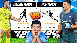 ENFRENTO JUGADORES DELANTEROS vs JUGADORES PORTEROS en EA SPORTS FC 24 😱 Duelo DEFINITIVO [upl. by Eden56]