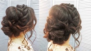 Свадебная прическавечерняяприческа на выпускной Wedding evening prom hairstyle [upl. by Bleier405]