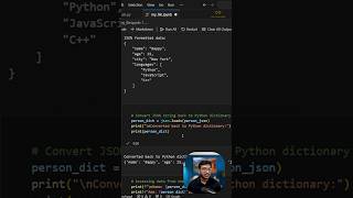 Master JSON in Python Convert amp Access Data shorts python json [upl. by Enrahs]