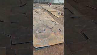 Steel fabrication factory how to cut plates How to do plate marking steelfabricators fabrication [upl. by Namurt]