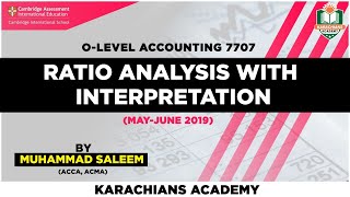 711022 MayJune 2019 O Level Accounting Ratio Analysis with Missing Figures and Interpretation [upl. by Ronnie580]