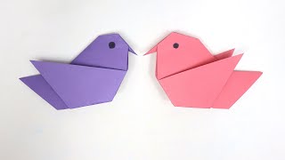 How to Make an Easy Origami Bird  DIY Paper Bird Tutorial [upl. by Adyahs]