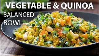 VEGETABLE QUINOA NOURISH BOWL Recipe  HIGH PROTEIN Vegan and Vegetarian Meal Ideas [upl. by Barcroft]