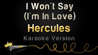 Hercules  I Wont Say Im In Love Karaoke Version [upl. by Eeliah]