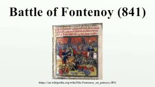 Battle of Fontenoy 841 [upl. by Elspeth]