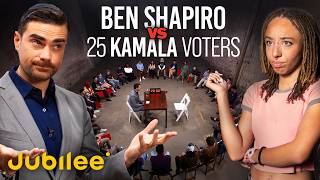 1 Republican vs 25 Kamala Harris Voters Feat Ben Shapiro  Surrounded [upl. by Ahsiket]