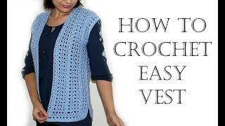 Crochet Easy Vest [upl. by Telrats732]