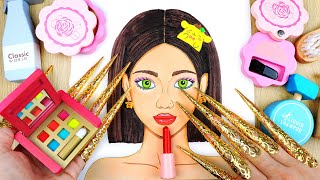 ASMR Makeup with WOODEN cosmetics Long nails 👸🏻 Sanrio [upl. by Eeresid535]