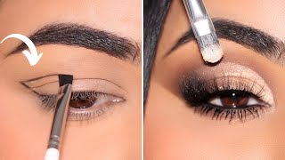 How To quotVquot Technique Cut Crease Makeup Tutorial [upl. by Rico]